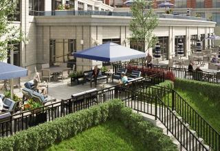 Delmanor Retirement Home Aurora Floor Patio